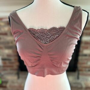 Rhonda Shear Ahh Bra W/Lace Trim & Removable Pads Size 3X BNWOT